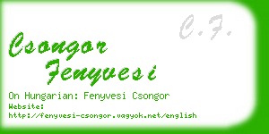 csongor fenyvesi business card